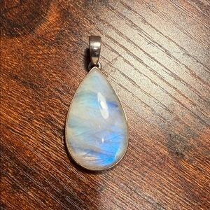 Large Moonstone Sterling Silver Pendant